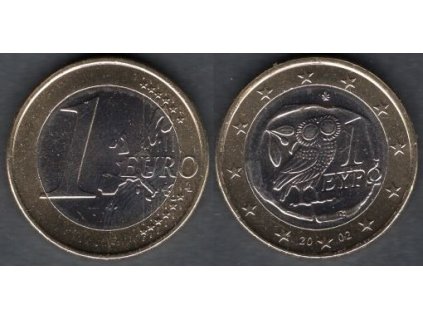 ŘECKO. 1 euro 2002.