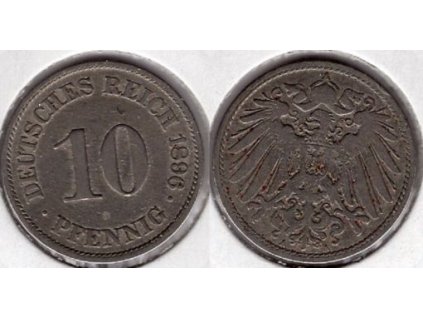 NĚMECKO. 10 Pfennig 1896/A.