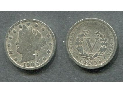 USA. 5 cents 1905. KM-112