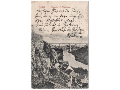 ZNOJMO / Znaim. Thayathal mit Klosterbruck. 1901.