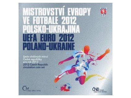ČESKO. Sada oběžných mincí 2012. ME ve fotbale.
