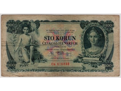 ČESKOSLOVENSKO. 100 korun 1931. Série Ca. Nov. 23b.