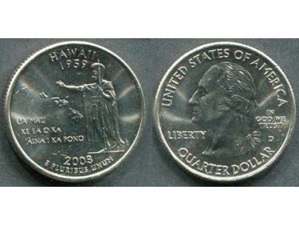USA. 1/4 dollar 2008/D. Hawai.