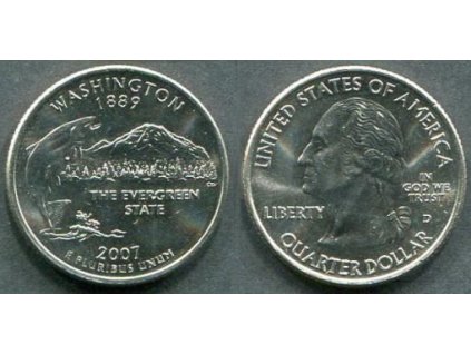 USA. 1/4 dollar 2007/D. Washington.