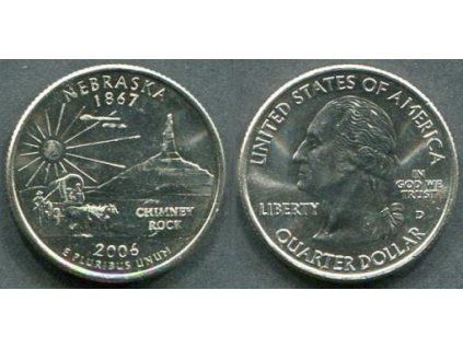 USA. 1/4 dollar 2006/D. Nebraska.