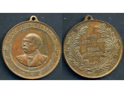 NĚMECKO. Medaile na úmrtí knížete Bismarcka. 1898.