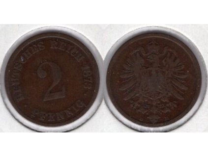 NĚMECKO. 2 Pfennig 1873/D.