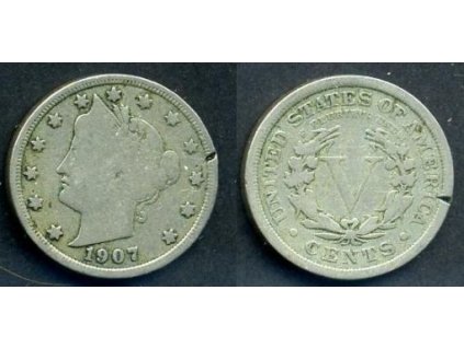 USA. 5 cents 1907.