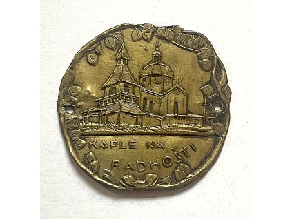 RADHOŠŤ. Kaple. Štítek na hůl.