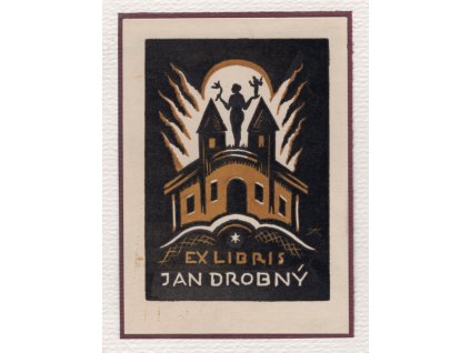 Kubíček, Ruda (1891 - 1983): Ex libris Jan Drobný.