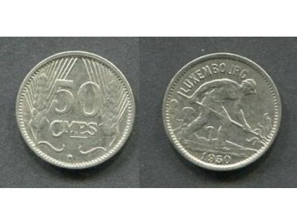 LUCEMBURSKO. 50 centimes 1930. KM-43