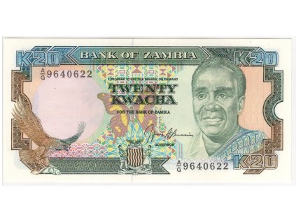 ZAMBIE. 20 kwacha (1989). Pi. 32b.