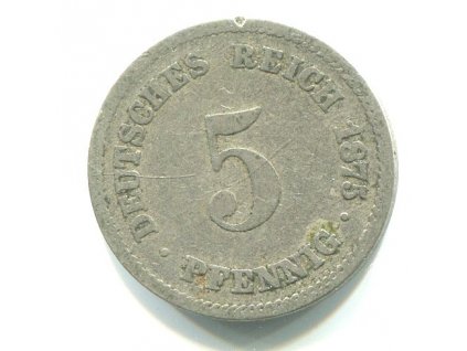 NĚMECKO. 5 Pfennig 1875/A.