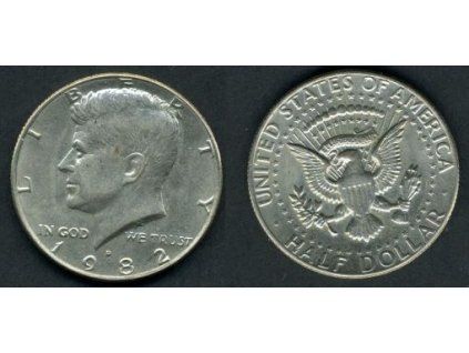 USA. 1/2 dollar 1982/D. Kennedy.