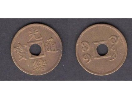 1875 - 1908. Císař Te Tsung. Provincie Kwangtung. 1 cash. (1906 - 1908). Y-191.