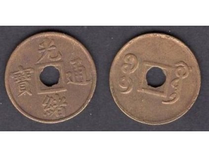 1875 - 1908. Císař Te Tsung. Provincie Kwangtung. 1 cash. (1906 - 1908). Y-191.
