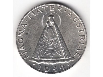 RAKOUSKO. 5 Schilling 1934. Ag.