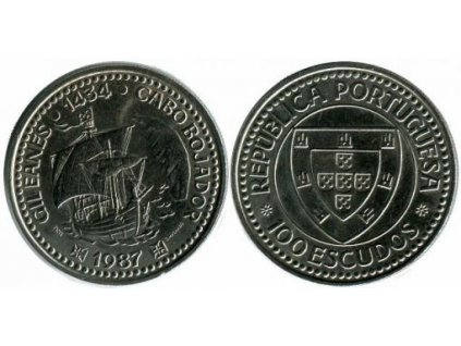 PORTUGALSKO. 100 escudos 1987. Gil Eanes - Cabo Bojador.