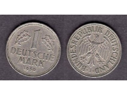 NĚMECKO. 1 Mark 1950/J.