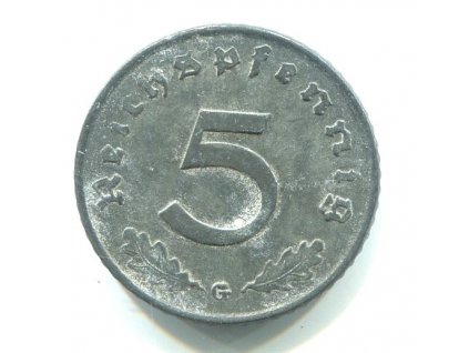 NĚMECKO. 5 Pfennig 1942/G.
