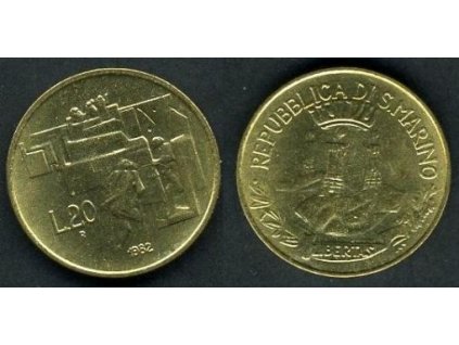 San Marino. 20 lire 1982.