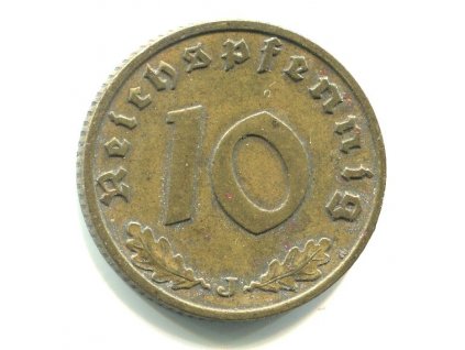 NĚMECKO. 10 Pfennig 1937/J.