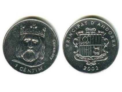 ANDORRA. 1 centim 2002. Král.