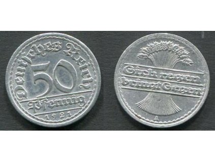 NĚMECKO. 50 Pfennig 1921/A.