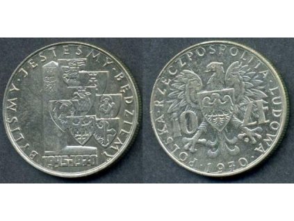 POLSKO. 10 złotych 1970. Byli jsme, jsme a budeme.