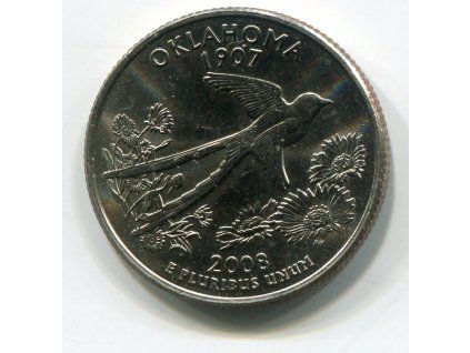 USA. 1/4 dollar 2008/P. Oklahoma.