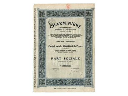 BELGIE. Charminiére Charbonnages, Miniéres et Métallurgie. 1924, č. 033.249.