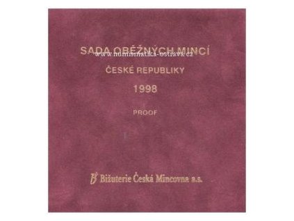 ČESKO. Sada oběžných mincí 1998. PROOF.