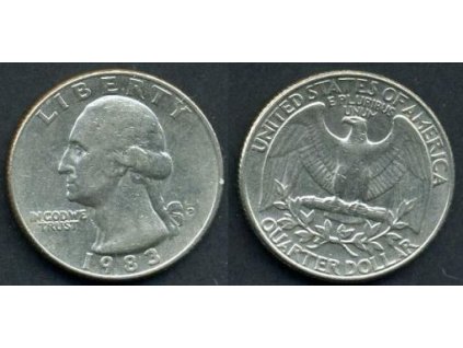 USA. 1/4 dollar 1983/D.