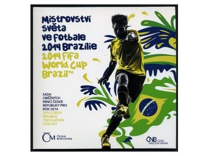 ČESKO. Sada oběžných mincí 2014. MS ve fotbale. b.k.