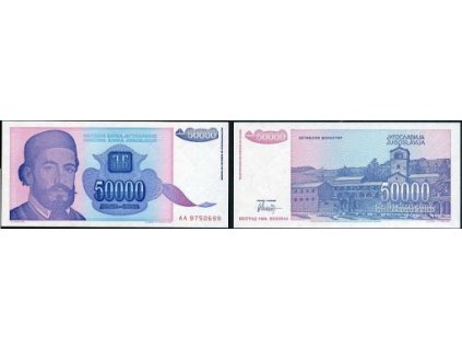 JUGOSLÁVIE. 50.000 dinara 1993. Pi.130.