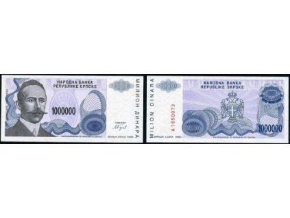 Republika srbská. 1.000.000 dinara 1993. Barac B 42.