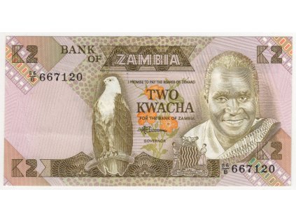 ZAMBIE. 2 kwacha 1980-1988. Pi. 24c.