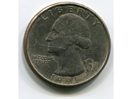 USA. 1/4 dollar 1991/D.