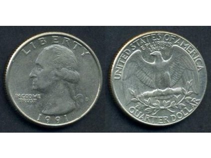 USA. 1/4 dollar 1991/D.