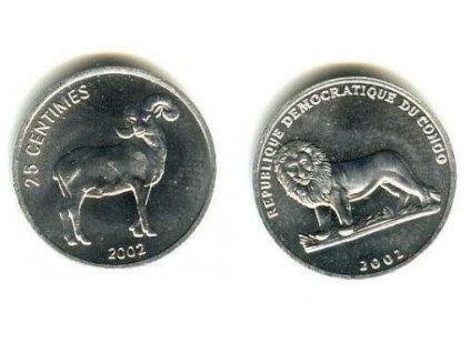 KONGO. 25 centimes 2002. Beran.