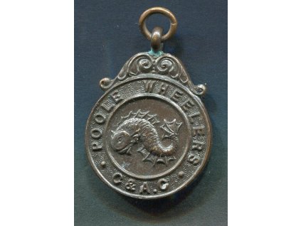 VELKÁ BRITÁNIE. Bronzová cyklistická medaile. C & A.C. Poole Wheleers. 25 mils. R.F.Lydford. 2. 4.1936.