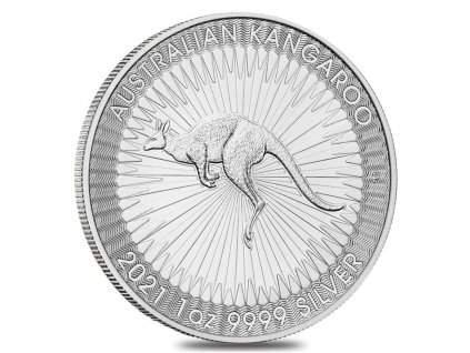 2021 1 oz australian silver kangaroo perth mint coin .9999 fine bu back min