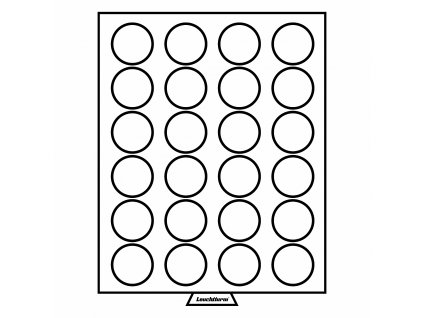 Box na 24 mincí do Ø 41 mm, kouřová barva