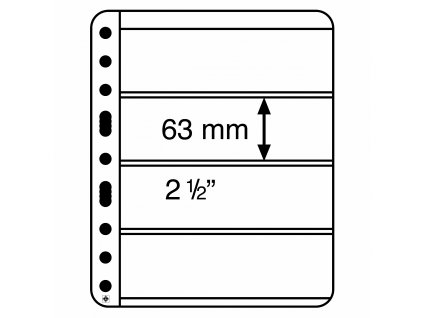 Listy VARIO PLUS, z extra silné fólie, čtyřřádkové, černé - 5 kusů v balení