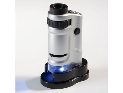 Zoom mikroskop s LED osvětlením, zvětšení 20 - 40×, černá
