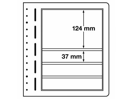 Listy LEUCHTTURM LB, 5iřádkové, 190×46 mm - 10 kusů v balení