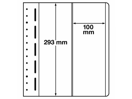 Listy LEUCHTTURM LB, třířádkové, 190×81 mm - 10 kusů v balení