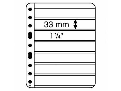 Listy VARIO PLUS, z extra silné fólie, sedmiřádkové, černé - 5 kusů v balení