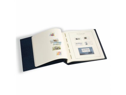 Album LEUCHTTURM, se speciálním mechanikou, modrá 