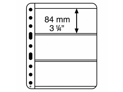 Listy VARIO PLUS, z extra silné fólie, třířádkové, černé - 5 kusů v balení